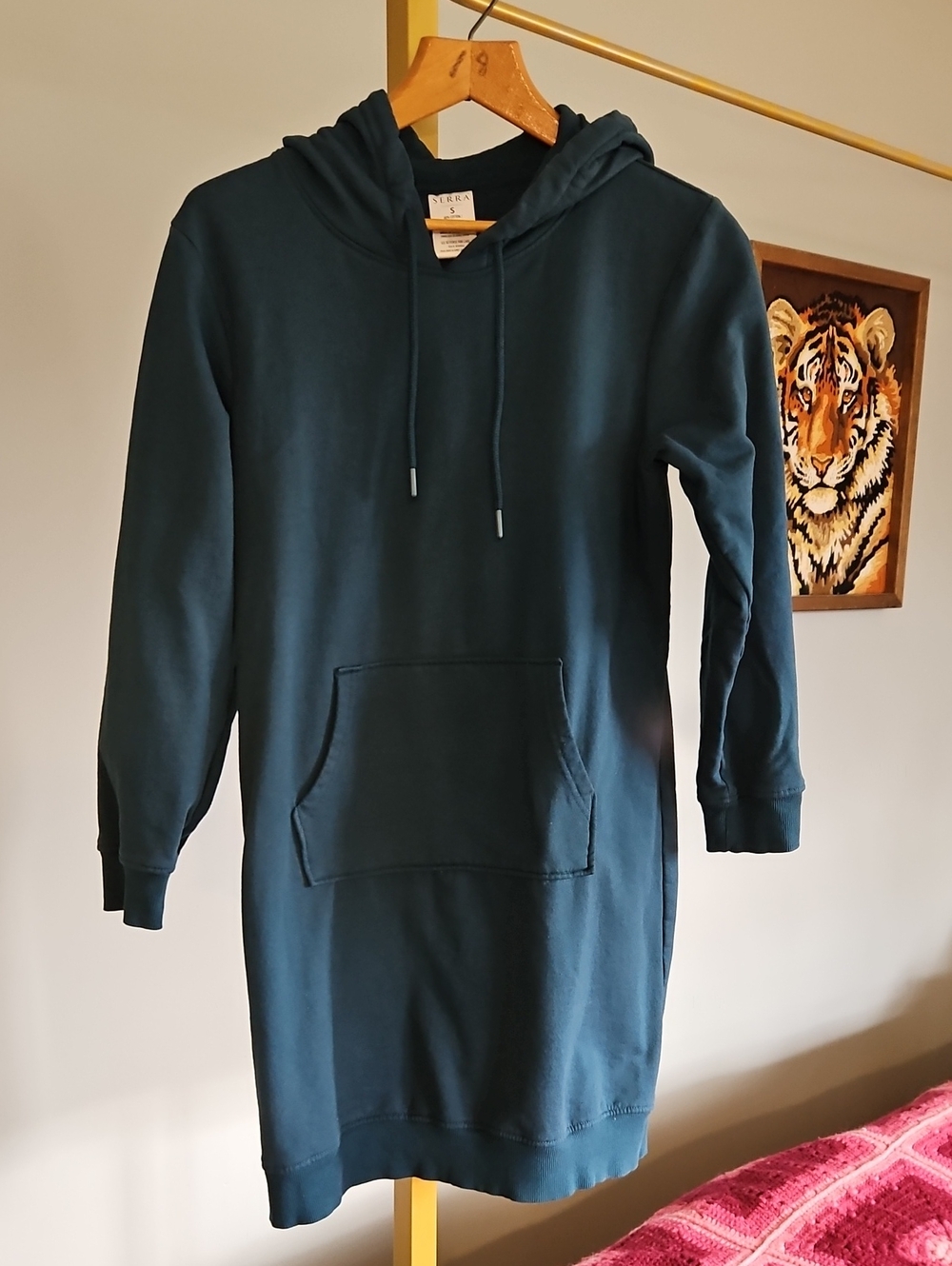 Everyday Hoodie Dress - Teal Green